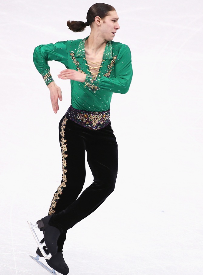 Jason Brown of the United States competes in the Men's Figure Skating.