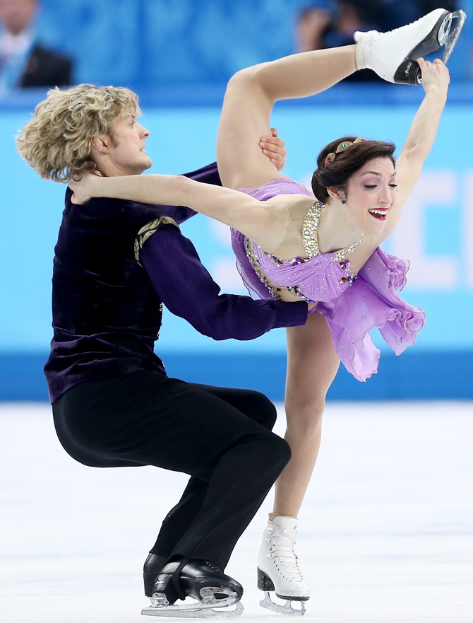 Meryl Davis and Charlie White of the United States compete in the Figure Skating Ice Dance.