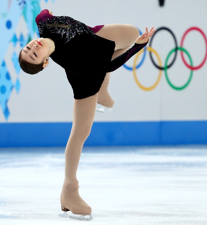 Yuna Kim of South Korea competes in the Figure Skating Ladies' Free Skating.