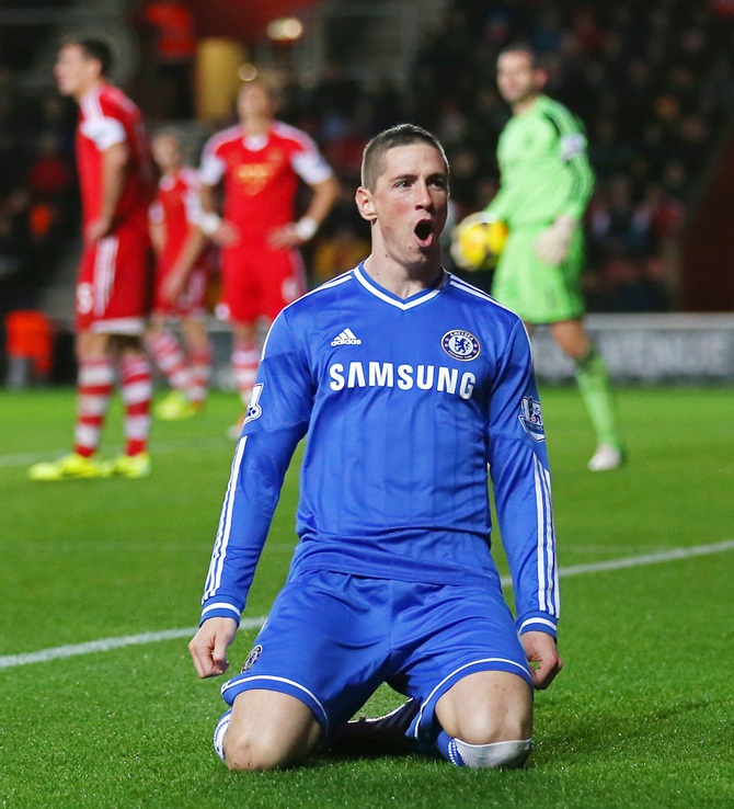 Fernando Torres of Chelsea celebrates