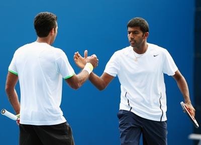 Rohan Bopanna (right) and Aisam-Ul-Haq Qureshi