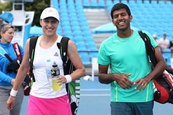  Katarina Srebotnik of Slovakia and Rohan Bopanna of India 