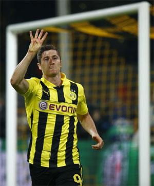 Borussia Dortmund's Robert Lewandowski