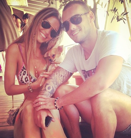 Yolanthe and Wesley Sneijder