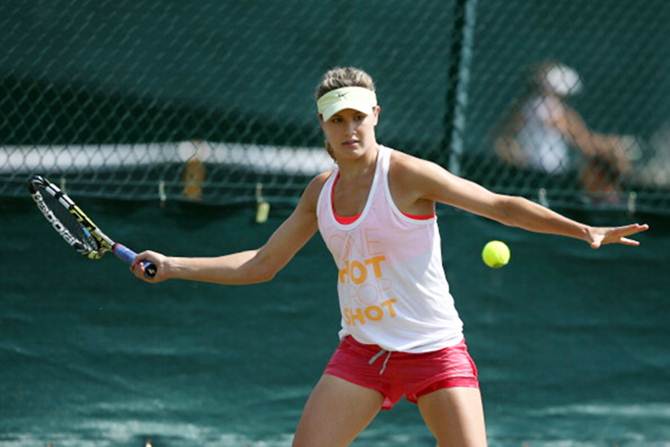 Eugenie Bouchard of Canada during a practice
