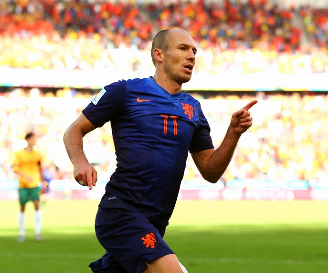 Arjen Robben of the Netherlands