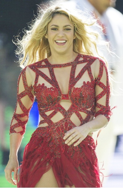 Shakira perform during the closing ceremony