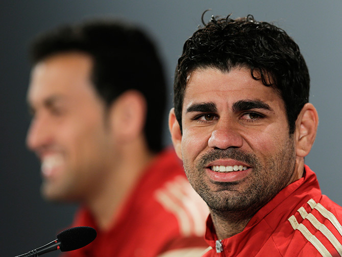 Diego Costa during a news conference