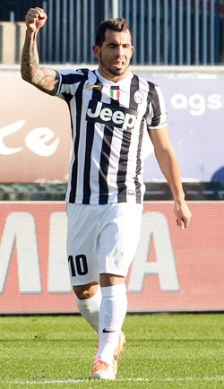 Carlos Tevez of Juventus