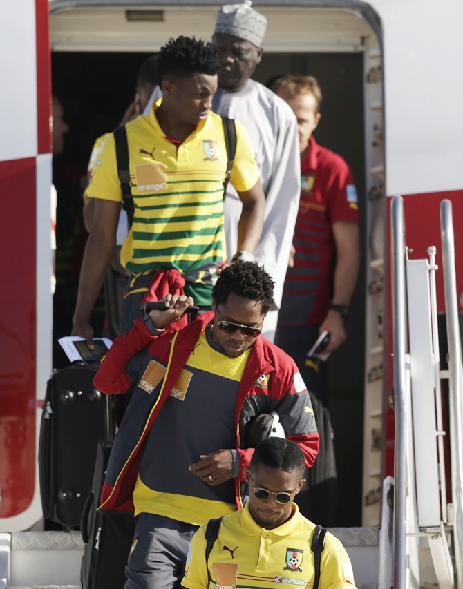 Cameroon's squad arrive
