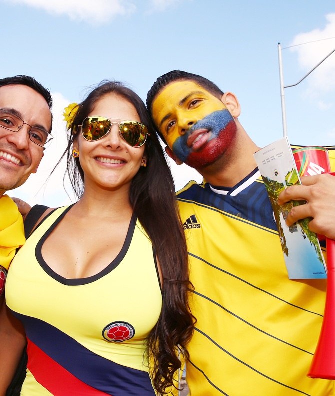 Colombian fans enjoy