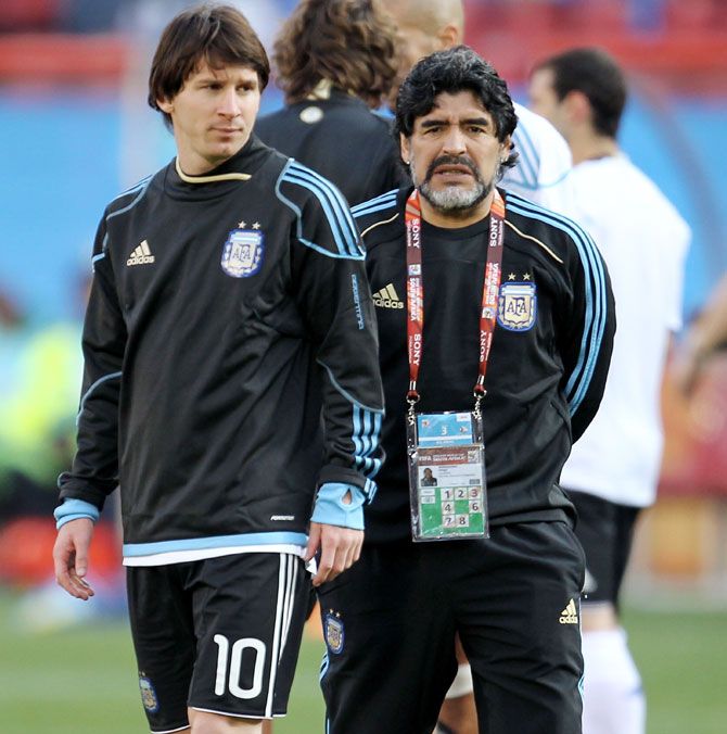Lionel Messi had played under coach Diego Maradona at the 2010 World Cup in South Africa