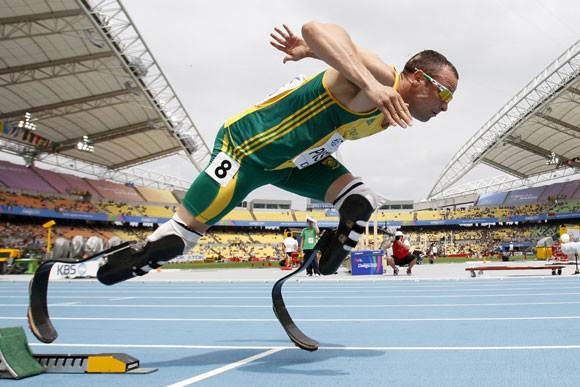 Oscar Pistorius during a track and field meet
