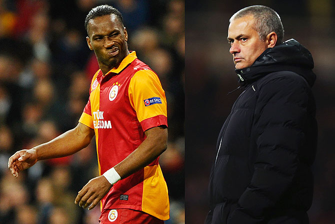 Didier Drogba ahd Jose Mourinho