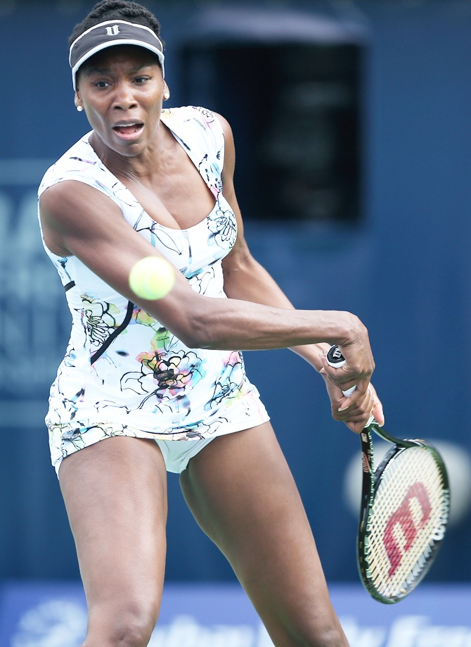 Venus Williams of the USA in action