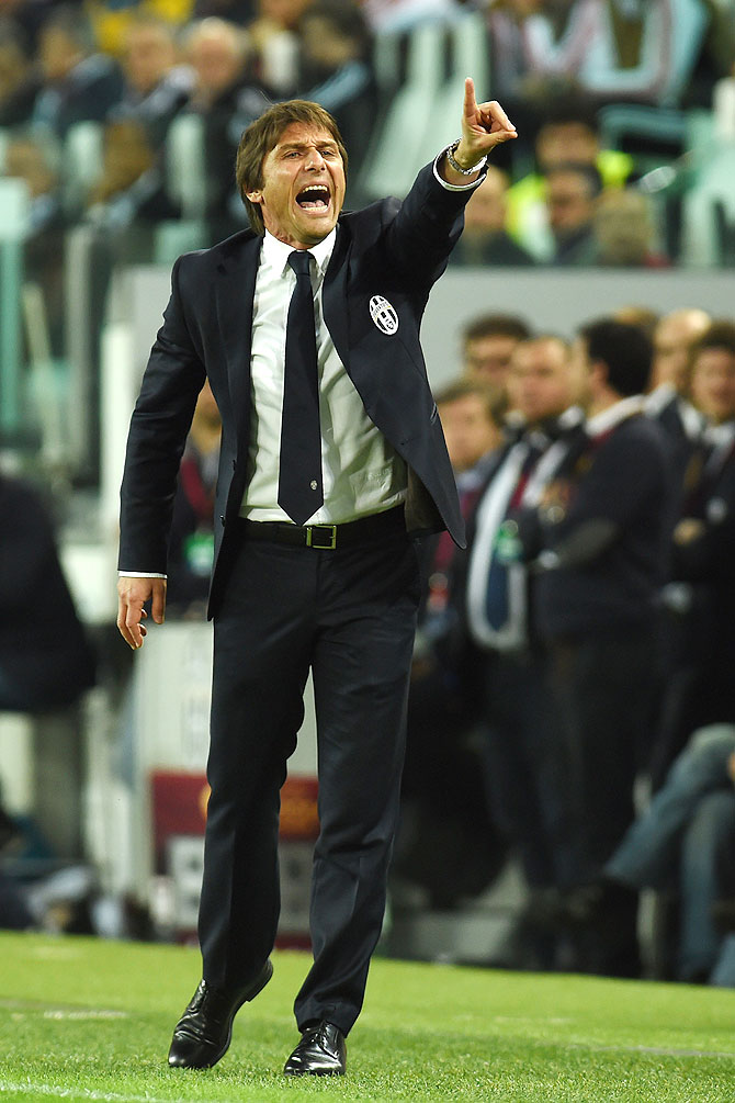 Coach Antonio Conte of Juventus