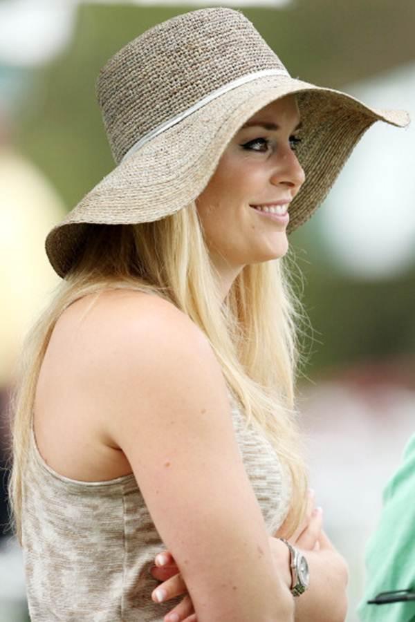 Skier Lindsey Vonn attends the first round of the 2013 Masters Tournament at Augusta National Golf Club on April 11, 2013 in Augusta, Georgia