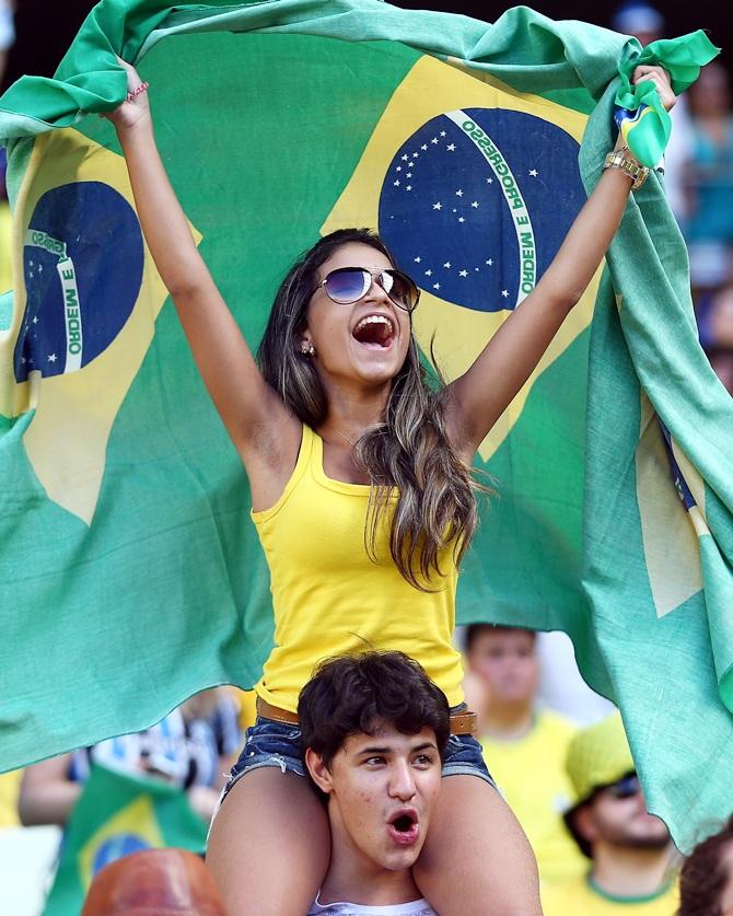 Brazil fans show their support