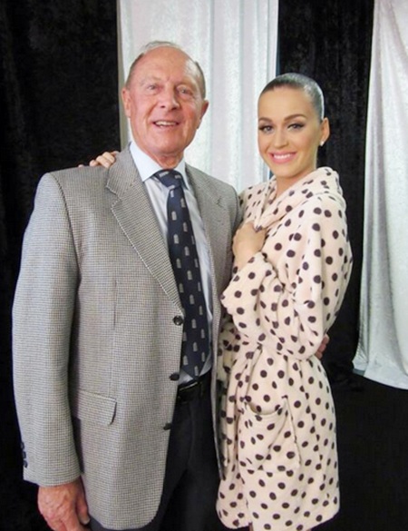 Geoffrey Boycott with Katy Perry