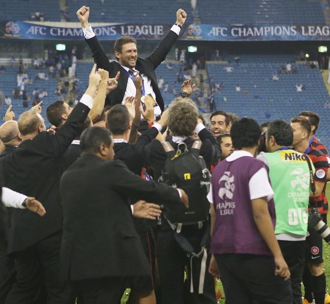 Australia's Western Sydney Wanderers celebrate