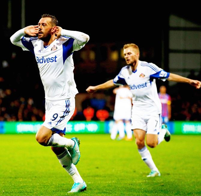 Steven Fletcher of Sunderland celebrates