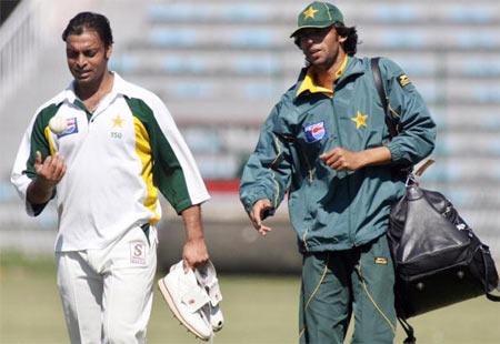 Shoaib Akhtar and Mohammad Asif