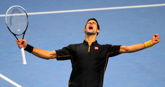 Novak Djokovic of Serbia