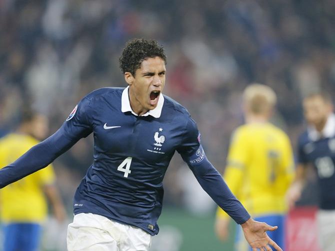 France's Raphael Varane celebrates