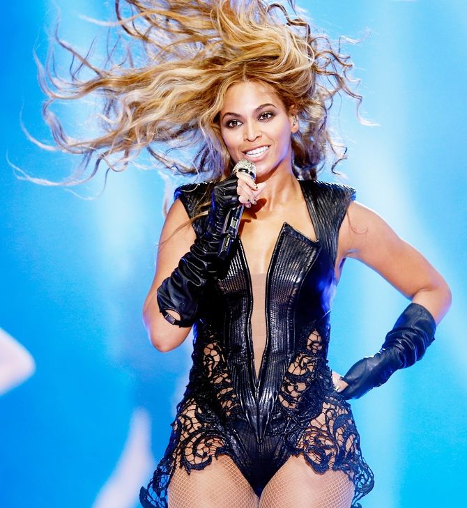 Singer Beyonce performs during the Pepsi Super Bowl XLVII Halftime Show