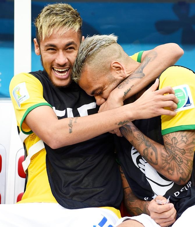 Neymar and Dani Alves