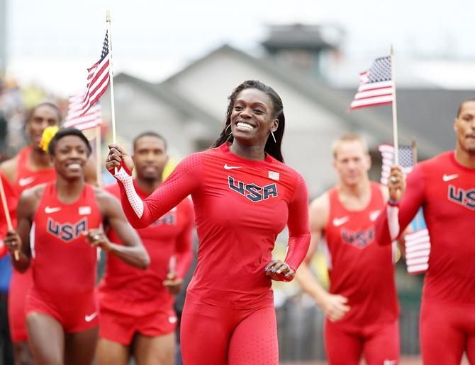 Athletes display the new Nike team outfits