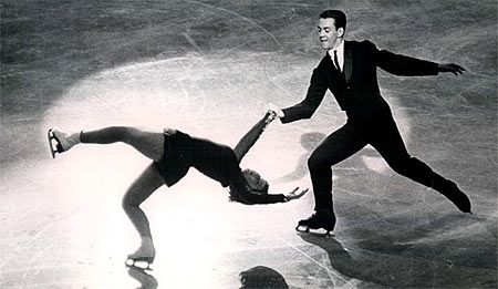Ronald Joseph of the United States and his sister Vivian in the pairs performance