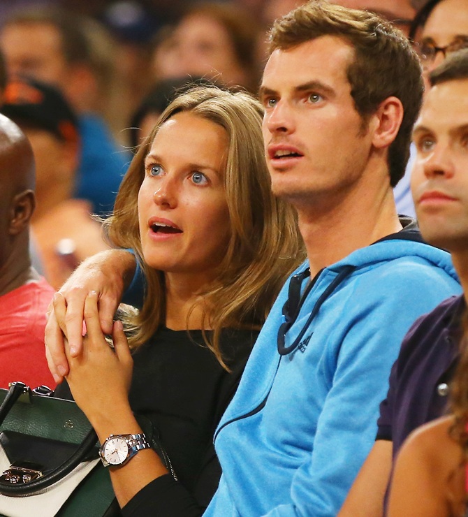 Andy Murray with wife Kim Sears