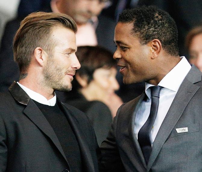 David Beckham and Patrick Kluivert 