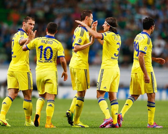 Nemanja Matic of Chelsea (21) celebrates