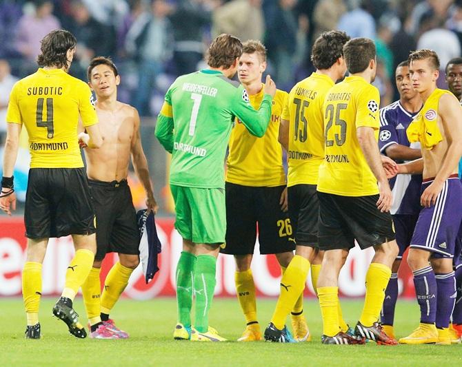 Dortmund players celebrate