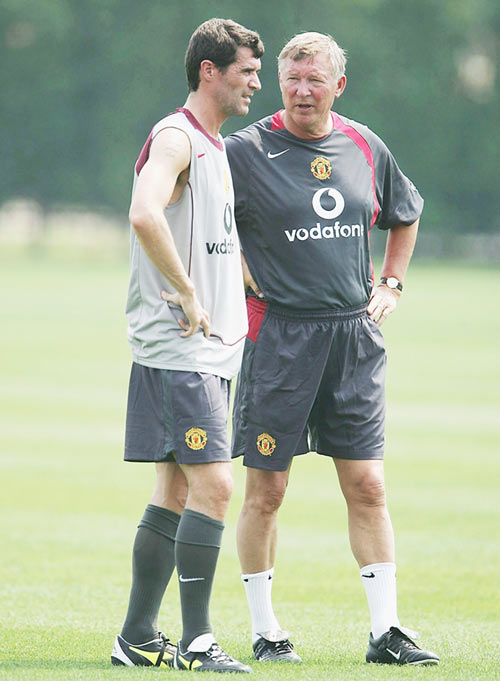 Roy Keane and Alex Ferguson