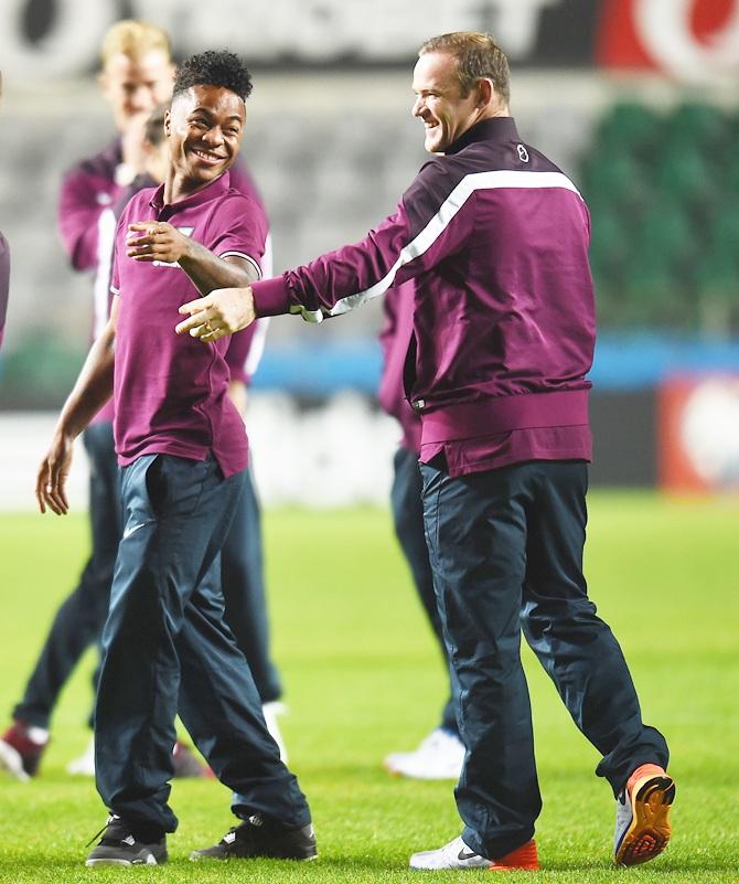 Wayne Rooney and Raheem Sterling