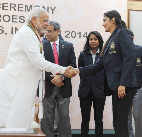 Narendra Modi with Sania Mirza