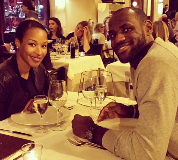 LeBron James with wife Savannah