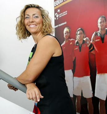 Spain's Davis Cup captain Gala Leon
