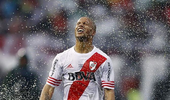 River Plate's Carlos Sanchez 