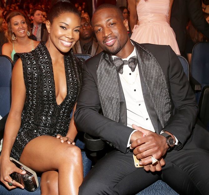 Actress Gabrielle Union, left, and NBA player Dwyane Wade 