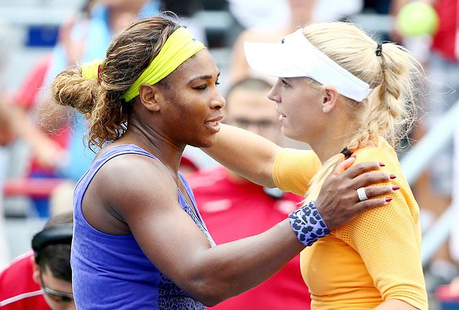 Serena Williams and Caroline Wozniacki