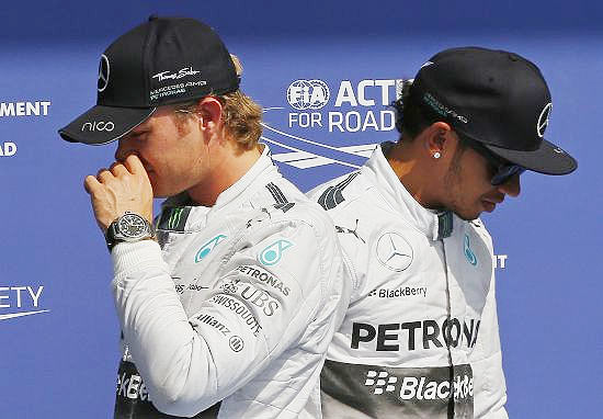 Nico Rosberg and Lewis Hamilton