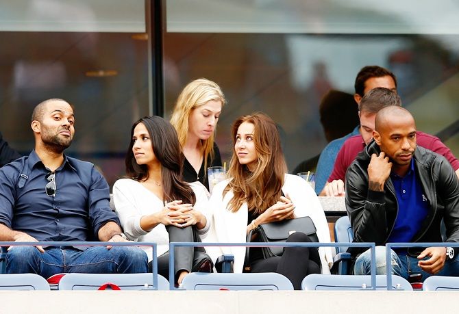 Tony Parker, Axelle Francine, Andrea Rajacic and Thierry Henry 