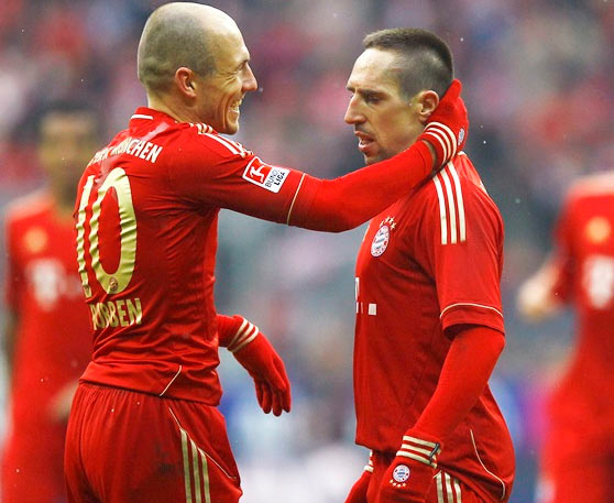Arjen Robben and Franck Ribery