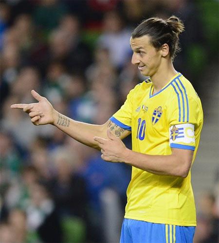 Zlatan Ibrahimovic of Sweden