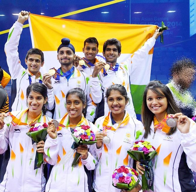 Saurav Ghosal, Dipika Pallikal, Joshna Chinappa