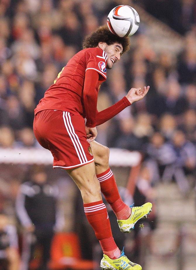 Marouane Fellaini of Belgium 